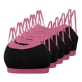 thumbnail image 2 of HomeDM 5 Pack Womens Wireless Sports Bras, Seamless Full Coverage T-Shirt Bra Comfort Push Up Everyday Bras, Hot Pink, M, 2 of 8