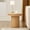End Table-walnut, variant on BFJDM35.43 Inch Round Coffee Table with Travertine Texture Sintered Stone Top, Mid-Century Modern Pedestal Center Table, Wood Coffee Tables for Living Room Bedroom Apartment, Easy Assembly, Walnut