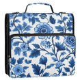 thumbnail image 5 of FORMRS Zipper Binder with Shoulder Strap 2-inch Ring 500 Sheet Capacity File Bag, Blue Floral Pattern, 5 of 5