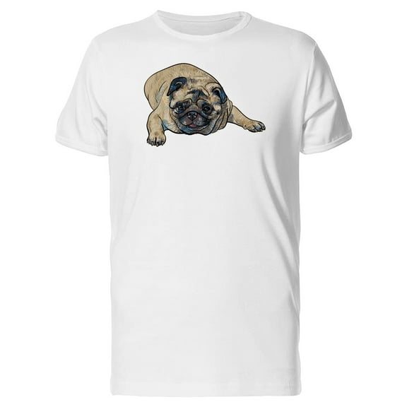 Lovely Pug, Cute Dog T-Shirt Men -Image by Shutterstock, Male 3X-Large