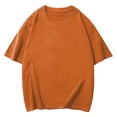 thumbnail image 4 of Gunia Big And Tall Shirts For Men Fashion Short Sleeve Tshirts Workout Oversize Pullover Solid Color Casual Tees Tops Shirts For Men Orange S, 4 of 4