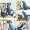 thumbnail image 2 of Tiburón de peluche gigante, almohada de peluche suave, tiburón azul, almohada cómoda para dormir, almohada de muñeca, cojín trasero, regalo para niños (100 cm/39,37 pulgadas, azul) JAMW Sencillez, 2 of 5