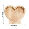 thumbnail image 3 of JoyMoreHome Valentine Day Wooden Heart Shape Deposit Box with Clear Window, Durable Decorative Deposit Box, Gift for Friends and Families, 3 of 7