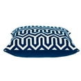 thumbnail image 3 of 18" X 18" Blue 100% Cotton Geometric Zippered Pillow, 3 of 5