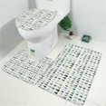 thumbnail image 2 of Green Christmas Tree Pattern Bathroom Rugs Sets 3 Piece,Toilet Cover Set,Absorbent Non Slip Bathroom Mats Sets with U-Shaped Contour Rug Toilet Rug Set, 2 of 5