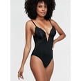 thumbnail image 7 of Sveltors Women's Lace Shapewear Bodysuit Tummy Control Sexy Low Back V Neck Body Suit Thong Built in Bra, 7 of 7