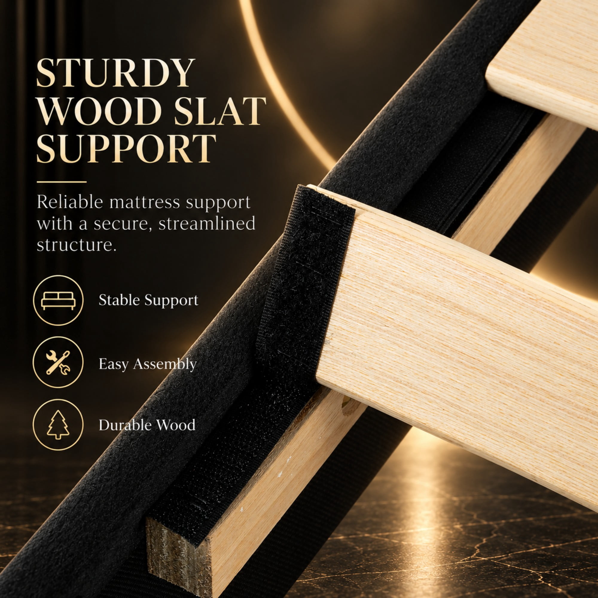 BSHTI Full Size Velvet Platform Bed Frame with Adjustable Upholstered Headboard, Wood Slats, No Box Spring Needed for Bedroom（Black）