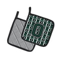 thumbnail image 2 of Carolines Treasures CJ1071-OPTHD Letter O Football Green and White Pair of Pot Holders, 7.5HX7.5W, multicolor, 2 of 2