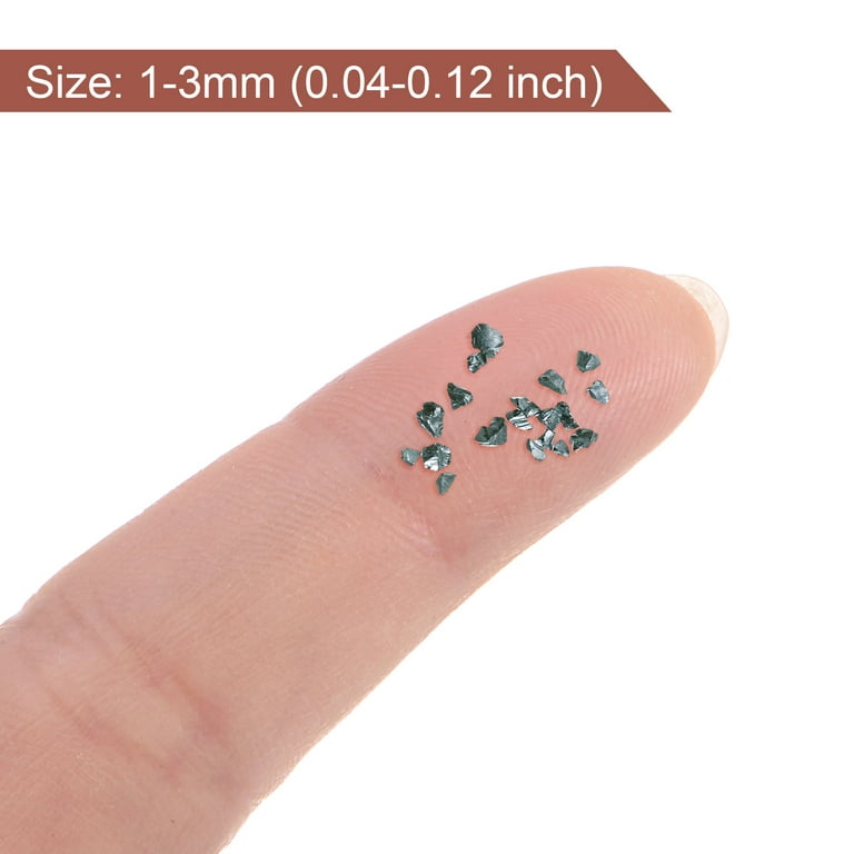Crushed Glass Irregular Chips 200g 2-3mm Irregular Glitter Transparent  Gravel Gem Stones Broken Glass for