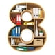 thumbnail image 1 of Adornos navideños, adornos navideños, regalos navideños, adorno colgante para amantes de los libros, adorno de biblioteca, formas digitales, decoración para ratones de biblioteca, adorno acrílico, reg, 1 of 4