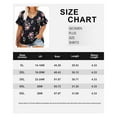 thumbnail image 6 of TIYOMI Plus Size Women's Floral Black Shirts 2X V Neck Tops Flower Ruffle Blouse Short Sleeve Pullover Knitted Summer Tunics 2XL 18W 20W, 6 of 6