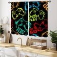 thumbnail image 2 of Gaming Curtains for Kids Boys Teens Bedroom, Colorful Game Controller Gamer Window Drapes for Living Room Nursery Playroom Decor Graffiti Gamepad Video Game Room Curtains Treatmens, 27.5"x36" Inch, 2 of 4