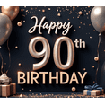 thumbnail image 3 of Elegant Birthday Banner Happy Birthday 90 Milestone Glitter Birthday Decoration for Milestone Celebration Party Event Celebration, 3 of 5