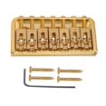 thumbnail image 2 of Roller Saddle Bridge Tailpiece con tornillos Llave para guitarra eléctrica de 7 cuerdas Dorado perfke Puente de silla de montar de 7 cuerdas, 2 of 9