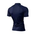 thumbnail image 5 of EOYWHK Men's Athletic Shirts & Tees Mock Neck Soft Stretch Compression Shirts Short Sleeve Slim Fit Casual Tee for Sport Training Workou Blue XXL, 5 of 5