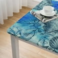 thumbnail image 5 of nygtbtfer Marine Shells Fitted Tablecloth Elastic Edge Table Cover Square Table Cloth Waterproof for Decorative Party Kitchen Dining Picnic Patio 52*52, 5 of 8