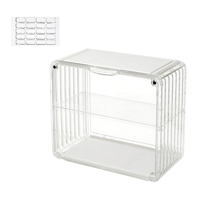 lionlar Clear Acrylic Display Case Model Cars Removable Dividers Display Storage Box 2 2 Layer White Small