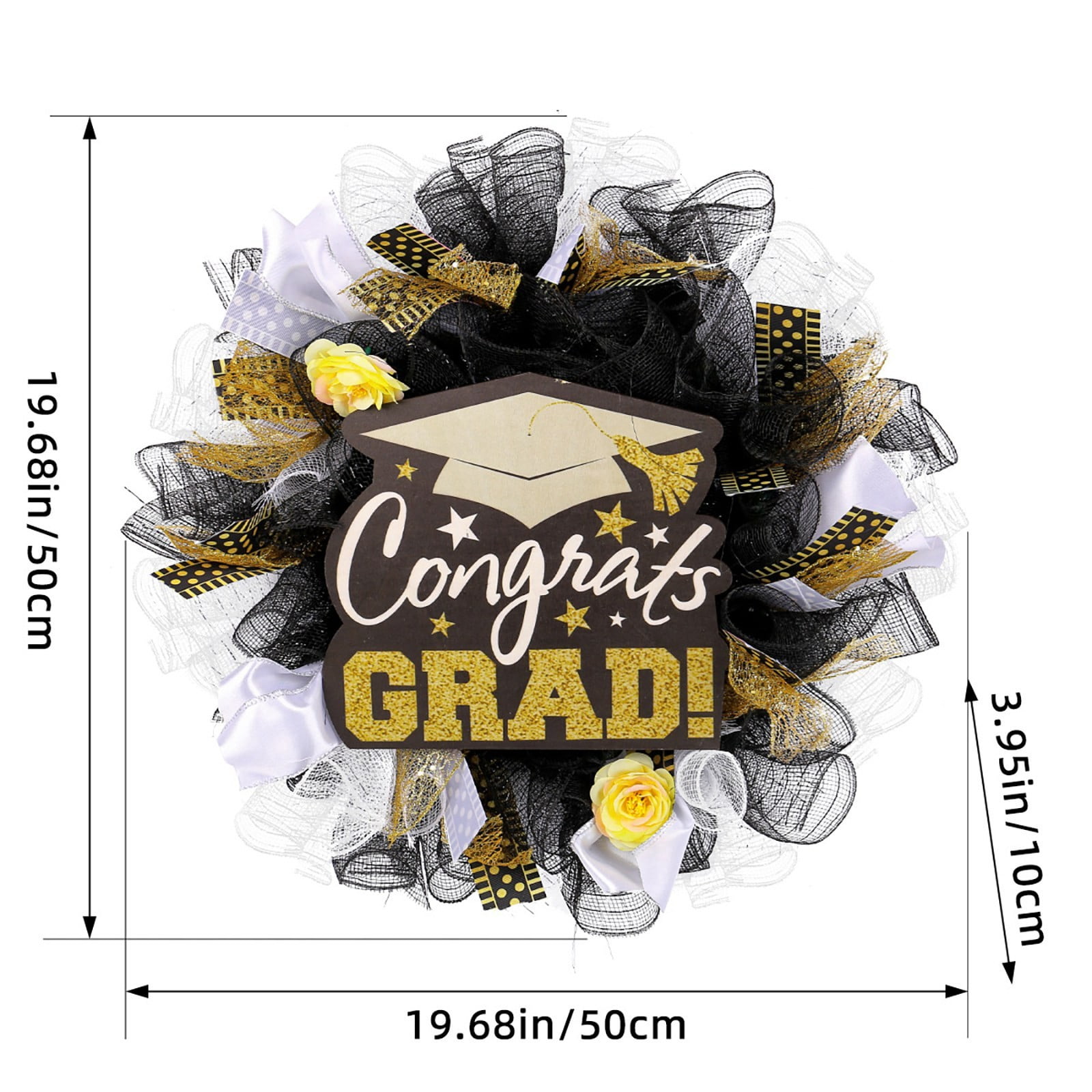 Graduation Gifts For Her Congrats Graduation Season Decorative Garland Mesh Hat Wooden Sign Garland Classroom Door Hanging Graduation Season Door Hanging Garland Decoration