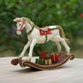 thumbnail image 6 of Rocking Horse Statue Desktop Figurine Tabletop Animal Sculpture Resin Material for Home Office Decor, 6 of 8
