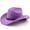 Purple, variant on Western Outdoor Cowboy Hat with Curved Brim for Everyday Leisure Travel and Riding Adventures in Seasonal All-Year Wear