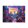 thumbnail image 1 of Fotbe Taxi Colorful Town Alfombrilla de Secado para Cocina con Estampado, 18x24 Pulgadas, 1 of 7