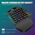 thumbnail image 3 of Wireless One-Handed Gaming Keyboard, 2.4Ghz RGB Backlit Mini Gaming Keypad, Rechargeable 2000mAh Battery for PC Gamer, 3 of 4