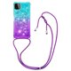 thumbnail image 1 of Funda para Samsung Galaxy A22 5G Brillantina Líquida Divertida Reluciente y con Cristales en Movimiento Cuerpo Cruzado con Cordón Ajustable, 1 of 5