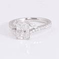 thumbnail image 6 of Eclet Jewels Wedding Silver Ring - 2.2 Ct Double Prong Set Radiant Cut Diamond Ring - Engagement Sweeping Bypass Ring for Women's - Anniversary Rising Split Shank Ring for New Year Gifts - Gift Ring, 6 of 10
