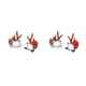 thumbnail image 4 of Bearachild Pinzas para el cabello navideñas Cuerno de ciervo Horquilla Cabeza de nieve Decoración Diadema Accesorios de peinado Sombreros Niños Adultos Rojo 2piezas Bearachild CBP547527, 4 of 5