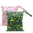 thumbnail image 1 of 2 bolsas de tela para pañales húmedos y secos, impermeables, reutilizables, para viajes, playa, piscina, guardería, artículos sucios para bebés, bolsa de yoga y gimnasio para trajes de baño o ropa, 1 of 5