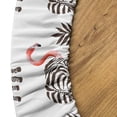 thumbnail image 5 of Ambesonne Tropical Fitted Round Tablecloth, Zebra Art Birds Toucan, 36"- 40" Diameter, Pastel Pink Orange Brown, 5 of 5