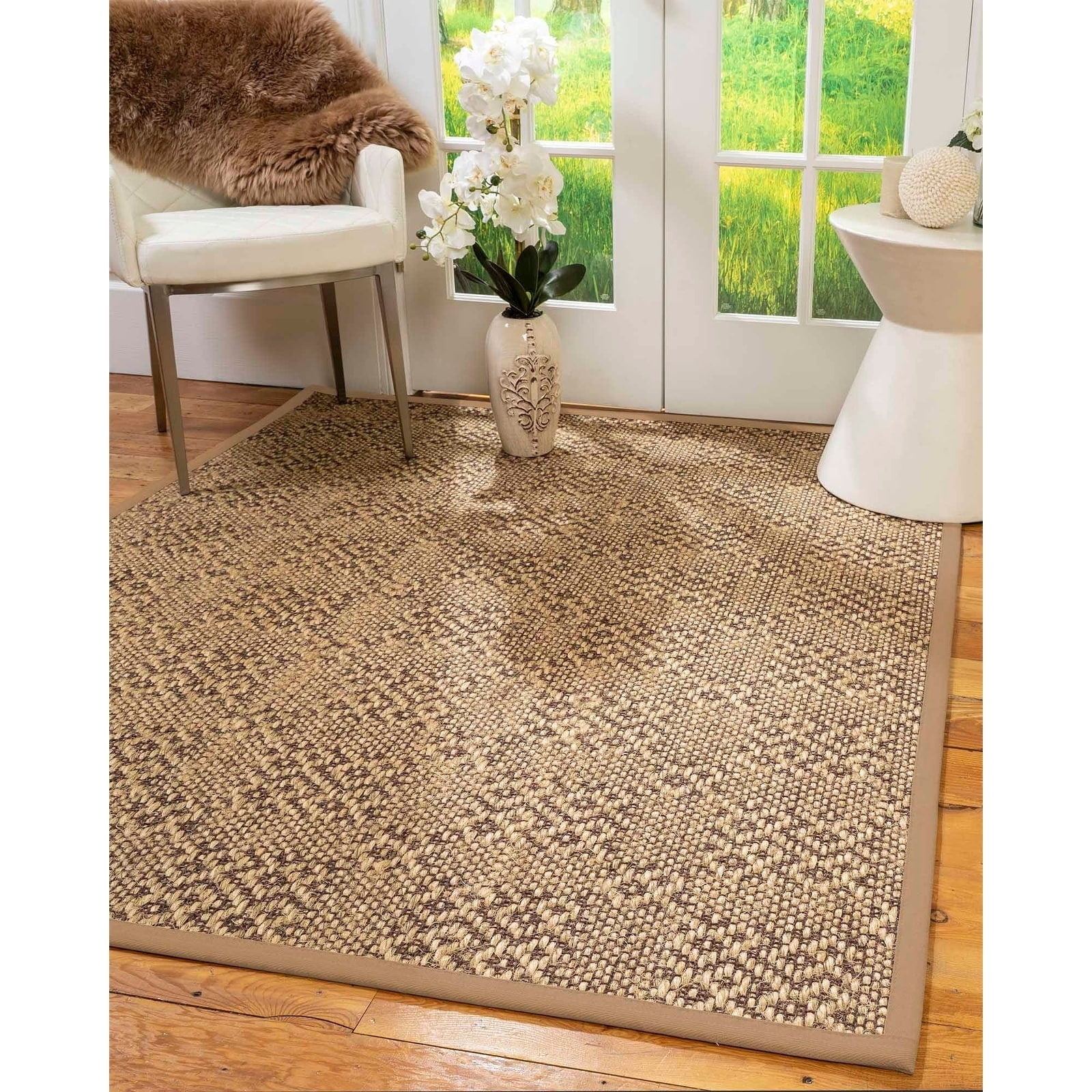 Natural Area Rugs 100, Natural Fiber Handmade Chunky Oslo, Brown/Multi