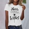 thumbnail image 2 of Delayuji Short Sleeve Round Neck T Shirt Fashion Top Lightweight Soft Casual Summer Outfit Clothes White Xxxl Polyester,Spandex Short Sleeve Shirts for Women, 2 of 4