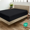 thumbnail image 5 of Bare Home Luxury 1800 Collection Fitted Sheet, Ultra-Soft, Deep Pocket, Twin, Black, 5 of 8