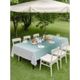 thumbnail image 4 of Outdoor Tablecloths with Umbrella Hole & Zipper, Teal Grey Ombre Rectangle Tablecloth 52x70 Inch, Farmhouse Gradient Minimalist Waterproof Table Cloth, Patio/Pool/Picnic Table Covers, 4 of 8