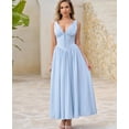 thumbnail image 2 of Vestido GLNEGE, corsé de verano, a media pierna, cuello en V, con bolsillos, 2 of 5