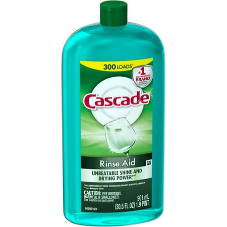 Cascade Rinse Aid Dishwasher Agent Original Scent 300 Loads Cascade Rinse Aid Dishwasher Agent Original Scent 300 Loads 30 5 Fl Oz