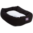 thumbnail image 2 of Majestic Pet Sherpa Poly/Cotton Bagel Pet Bed for Dogs, Calming Dog Bed Washable, Medium, Black, 2 of 5