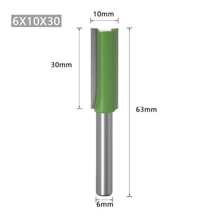 

6MM Shank Milling Cutter Wood Carving Single Double Flute Straight Router Bit