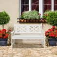 thumbnail image 3 of VINGLI Outdoor Bench Porch Bench, 47" Garden Bench Outdoor Wood Bench Patio Bench Entryway Bench for Yard Park, 800lb Capacity, 3 of 7