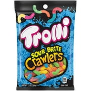 Trolli Sour Brite Crawlers Candy, Sour Gummy Worms, 7.2 oz