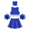 thumbnail image 4 of iiniim Girls Cheer Leader Kids Cheerleading Uniform with Accessories Carnival Party Size 6-16 B Blue 16, 4 of 7