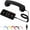 black, variant on Retro Phone Handset, Type-C Retro Telephone Wired Handsets Style Landline Handle Receiver, Turn Your Mobile into Landline, with Answer Button, Microphone Speaker