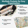thumbnail image 3 of FORMRS Tote Bag for Women Quilted Large Capacity Travel Work Carry On Shoulder Handbag, Colorful Wildflowers, 3 of 7