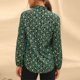 thumbnail image 4 of Camisa de manga larga estampada para mujer, camisa de gasa de manga larga informal a la moda con cuello levantado para compras en la oficina, 4 of 6