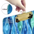 thumbnail image 3 of 12.5" x 9" Acrylic Clipboard with Gold Metal Clip Office and Classroom Essential Watercolor Wavy Pattern, 3 of 7