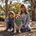 thumbnail image 3 of Dog Bandana 1 Pack,Green Sun Moon Star Planet Cloud Pattern Bandanas for Dogs,Cat Bandana,Small/ Large Dog Bandana 2 Size,Dog Bandanas Girl Boy, 3 of 5