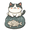 Beige Cute Cat, variant on Yayeee Kids Hooded Towels Toddler Soft Absorbent Beach Bathing Wrap 50" x 23.5", Black Chubby Cat