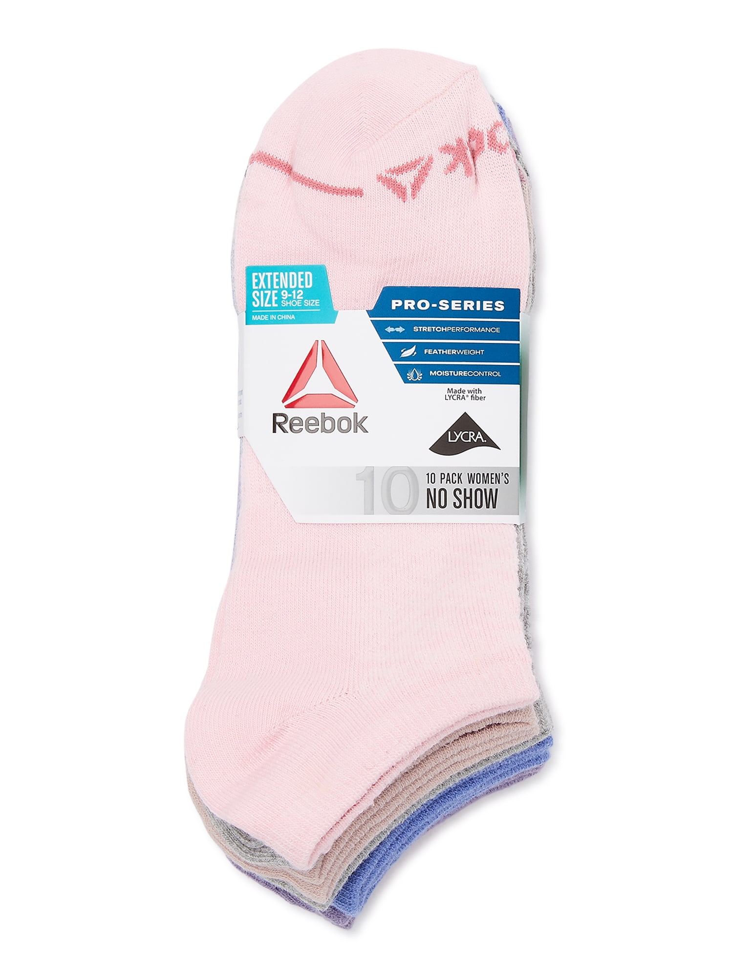 Reebok Women's Performance Lightweight No Show Socks, 10-Pack