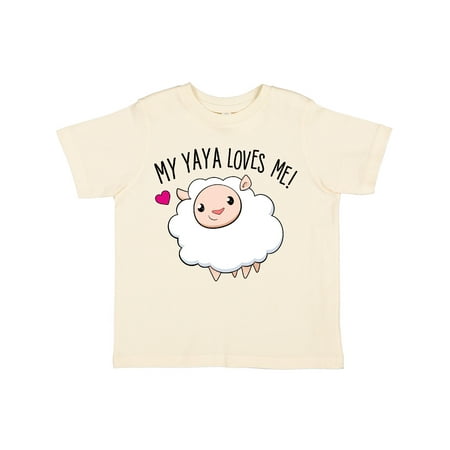 

Inktastic My Yaya Loves Me- cute sheep Gift Toddler Boy or Toddler Girl T-Shirt